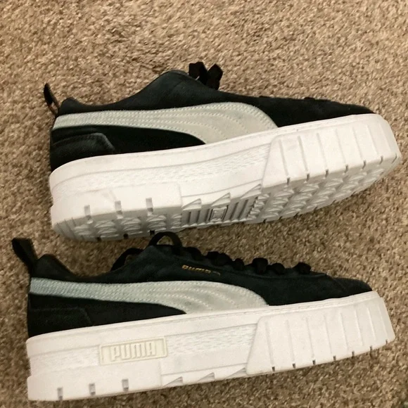 Puma Black and Gray Chunky Platform Sneakers - Picture 7 of 9